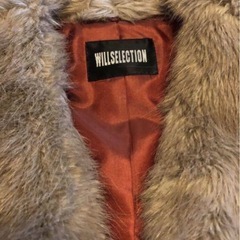 WILL SELECTION　ファー衿付きコート MN ウィルセレクション 赤系の画像