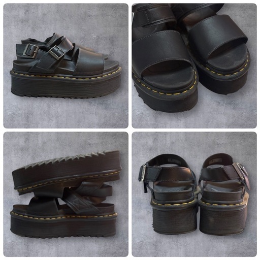 Dr.Martens VOSS QUAD UK6 厚底サンダル マーチン 黒