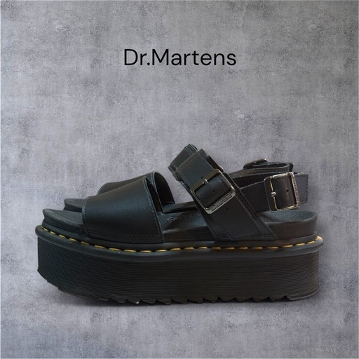 Dr.Martens VOSS QUAD UK6 厚底サンダル マーチン 黒