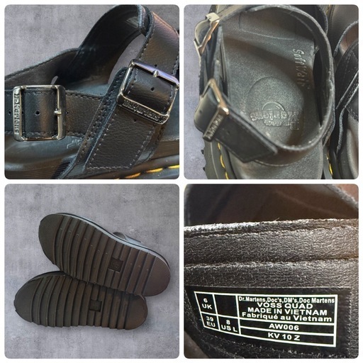 Dr.Martens VOSS QUAD UK6 厚底サンダル マーチン 黒