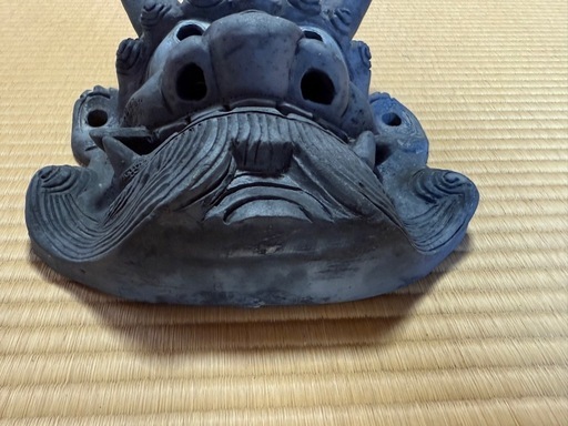 【GO-1531】鬼瓦 陶器 粘土 瓦 魔除け 厄除け 置物 オブジェ 日本家屋 GO-1531】鬼瓦 陶器 粘土 瓦 魔除け 厄除け 置物 オブジェ 日本家屋