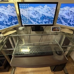 【1,000円(3/24まで】ガラスデスク(オフィスチェア無料おまけ付！）※チェア単品の画像