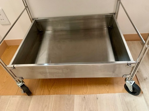 人気】無印良品 ステンレスユニットシェルフ ワゴンセット キャスター