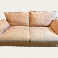 【引き取り可能】ウォーカー 3Pソファ ピンクの画像