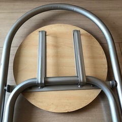 折りたたみ椅子 チェア イス　木製 スチール ナチュラル パイプ椅子の画像