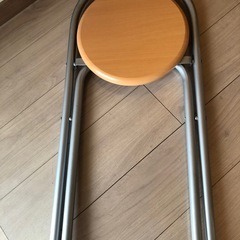 折りたたみ椅子 チェア イス　木製 スチール ナチュラル パイプ椅子の画像