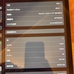 iPad Pro 第3世代 512GBの画像