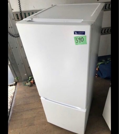 配送設置無料✨no590? 2021年　ヤマダ電機 2ドア冷蔵庫 (156L・右開き) ホワイト YRZF15G1