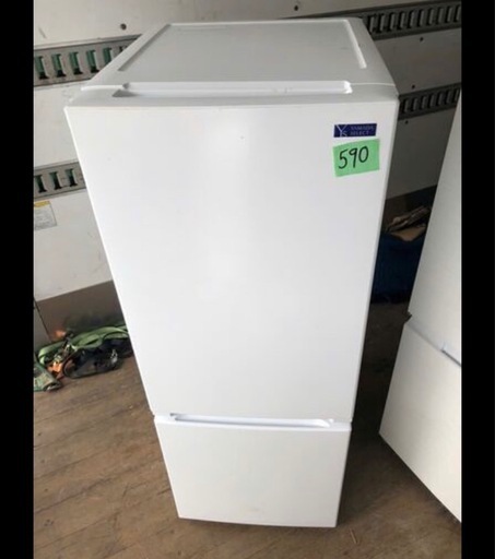 配送設置無料✨no590? 2021年　ヤマダ電機 2ドア冷蔵庫 (156L・右開き) ホワイト YRZF15G1