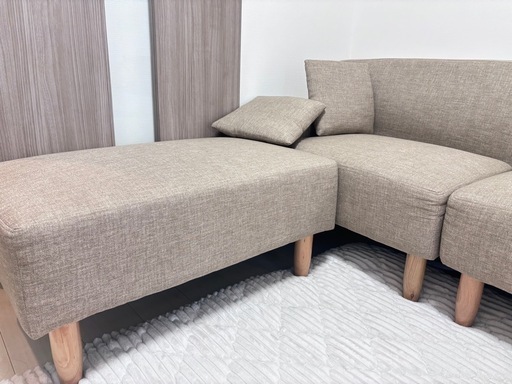 値段交渉可 2〜3人用ソファ オットマン付き