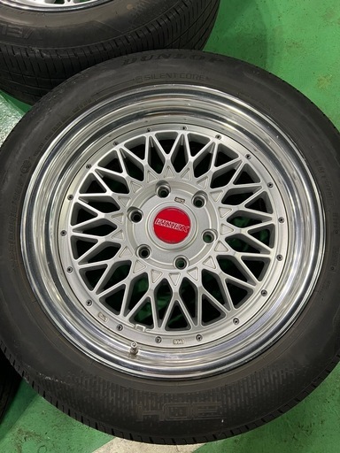 18インチ 8.5J +35 PCD139.7 CRS ESSEX 2ピース ENCM シルバー 200系 ハイエース エセックス キ