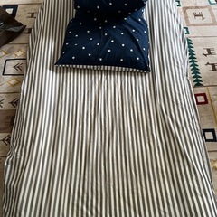 【0円・最短本日/明日午前引取】Nitori シングル布団3点セット（cover付き）の画像