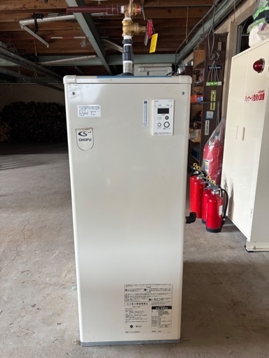 中古 21年 リモコン内蔵 長府製作所 石油給湯器 貯湯式 ボイラー 屋内外 暖房機能 業務用 PG-5304