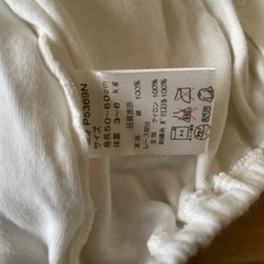 ホワイト　ベビードレス 50-60cm 帽子付きの画像