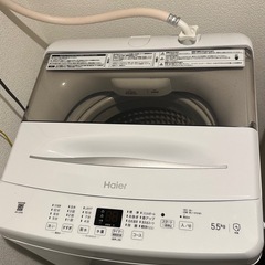2023年製ハイアール洗濯機5.5kg 18,000円の画像