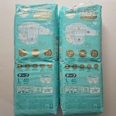 パンパース肌いち　Lテープ40枚2袋の画像