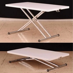 昇降式マルチテーブルホワイト W1300の画像