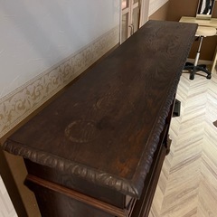高級アンティーク調 木製キャビネット／シェルフ/マントルピース重厚感ありの画像