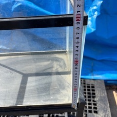 蓋付き45センチ規格ガラス製水槽 GEX 水槽台 のセットの画像