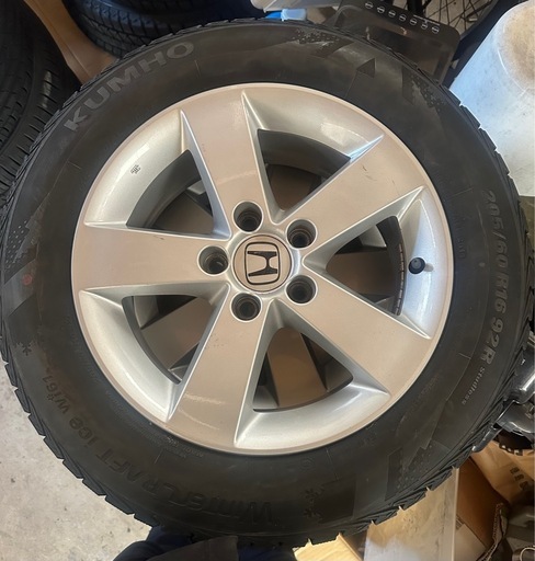 美品！スタッドレスタイヤ 205/60R16 &本田純正アルミホイール4本セット