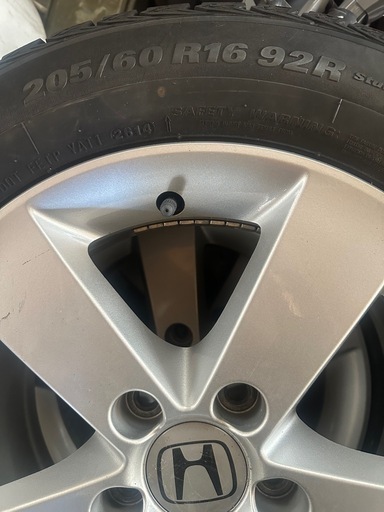 美品！スタッドレスタイヤ 205/60R16 &本田純正アルミホイール4本セット