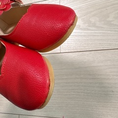 キッズシューズ　赤　17.0 の画像