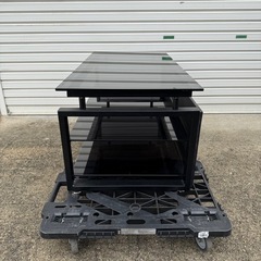 黒ガラス テレビボード 3段の画像