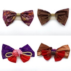 【美品】　和風髪飾り5点セット リボン　一本簪　平打簪　つまみ細工　かんざし　花の画像