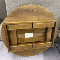 ちゃぶ台 直径75ｃｍ 円卓 円形テーブル 折りたたみ 折り畳み ローテーブル テーブル 札幌市手稲区の画像