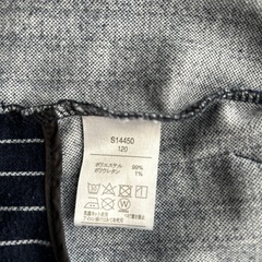卒園式　入学式などに👔ネイビーストライプ入りジャケット120センチの画像