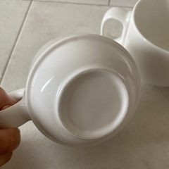 カップ　白 無地2個の画像