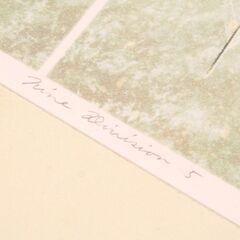 真作 額装版画 ガラス無し 吉津信一 Nine Division 5 ミクスドメディア 108/200 鉛筆サイン入り 札幌市 清田区 平岡の画像