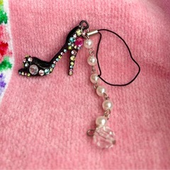 ラインストーンブローチストラップ２点セットの画像