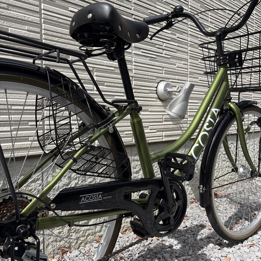 自転車【(ACOSTA 26型 オリーブ】※2024年4月1購入の美品
