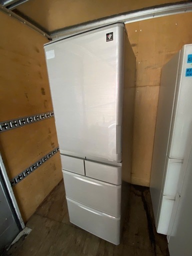 NO B939?福岡市内配送設置無料✨?SJ-W412D-S 冷蔵庫 プラズマクラスター冷蔵庫 シルバー [412L /5ドア /左右
