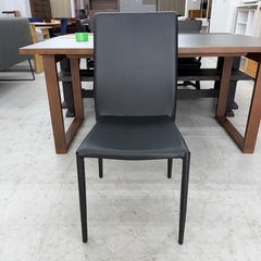 【超美品‼️】ダイニングチェア 食卓椅子 イス ソフトレザー製ブラック♪の画像