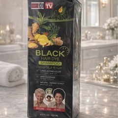 新品　白髪染め　トリートメント 500ml即効性カラーシャンプー黒の画像