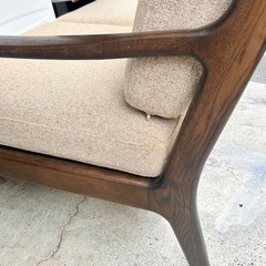 起立木工 ノルディ 2人掛けソファ 木製フレーム 北欧 ナチュラル モダン ベージュ ラブソファ 2Pソファ オーク 無垢 ファブリック　天然木　日本製　Kiritsu Mokko Nordy 2 Seater Sofa Wood Frame Beige 検）　カリモク　karimoku KARIMOKU の画像