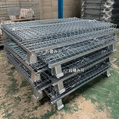 新品メッシュパレットW1200×1000×900mm　鉄カゴ　パレティーナ　折畳み可　段積み可 景行商事の画像