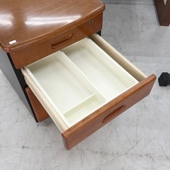 【お買い得‼️】キャスター付き♪ 42cm幅サイドテーブル 袖机 ナイトテーブル 収納家具 木製ナチュラルブラウン♪の画像