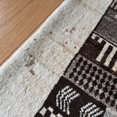 【GO-1741】ペルシャ ギャッベ ラグ カーペット マット イランの画像