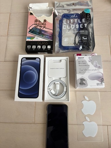 スマホ　スマートホン　iPhone アイフォーン　アイホン  １２ミニ　本体　イヤホン　カバー　フィルム