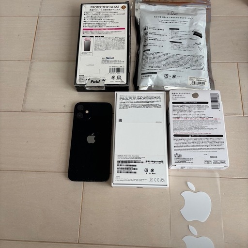 スマホ　スマートホン　iPhone アイフォーン　アイホン  １２ミニ　本体　イヤホン　カバー　フィルム