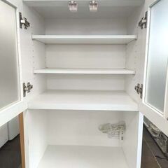 レンジボード ニトリ COPAIN T 60 ホワイト ミドルレンジボード 幅59cm エナメル 鏡面 キッチンボード コパン NITORI 白 札幌 北20条店の画像