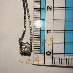 Pt850 0.10ct ダイヤモンドネックレス 45㎝  の画像