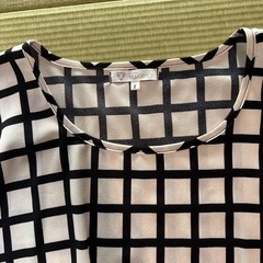 TK MIXPICE チュニック ワンピース レディースFサイズ チェック柄長袖の画像