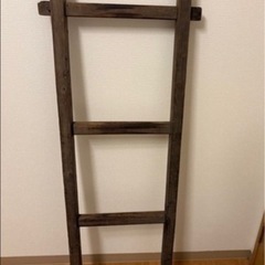 木製ラダーシェルフ ダークブラウンの画像