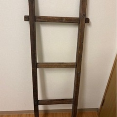 木製ラダーシェルフ ダークブラウンの画像