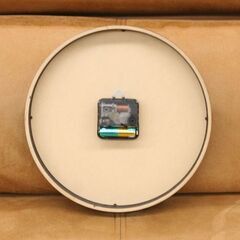 動作品 lemnos クオーツ式掛け時計 直径25cm 木枠 3針 ダークブラウン 札幌市 清田区 平岡の画像