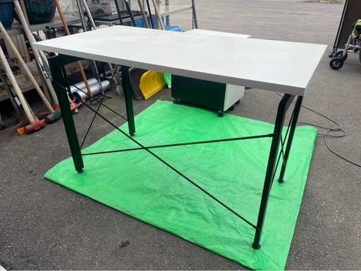 NITORI　ニトリ　デスクワゴンセット　サーヤ　袖机　作業　事務　パソコンデスク　ホワイト　W1200×D600×H760　中古　③